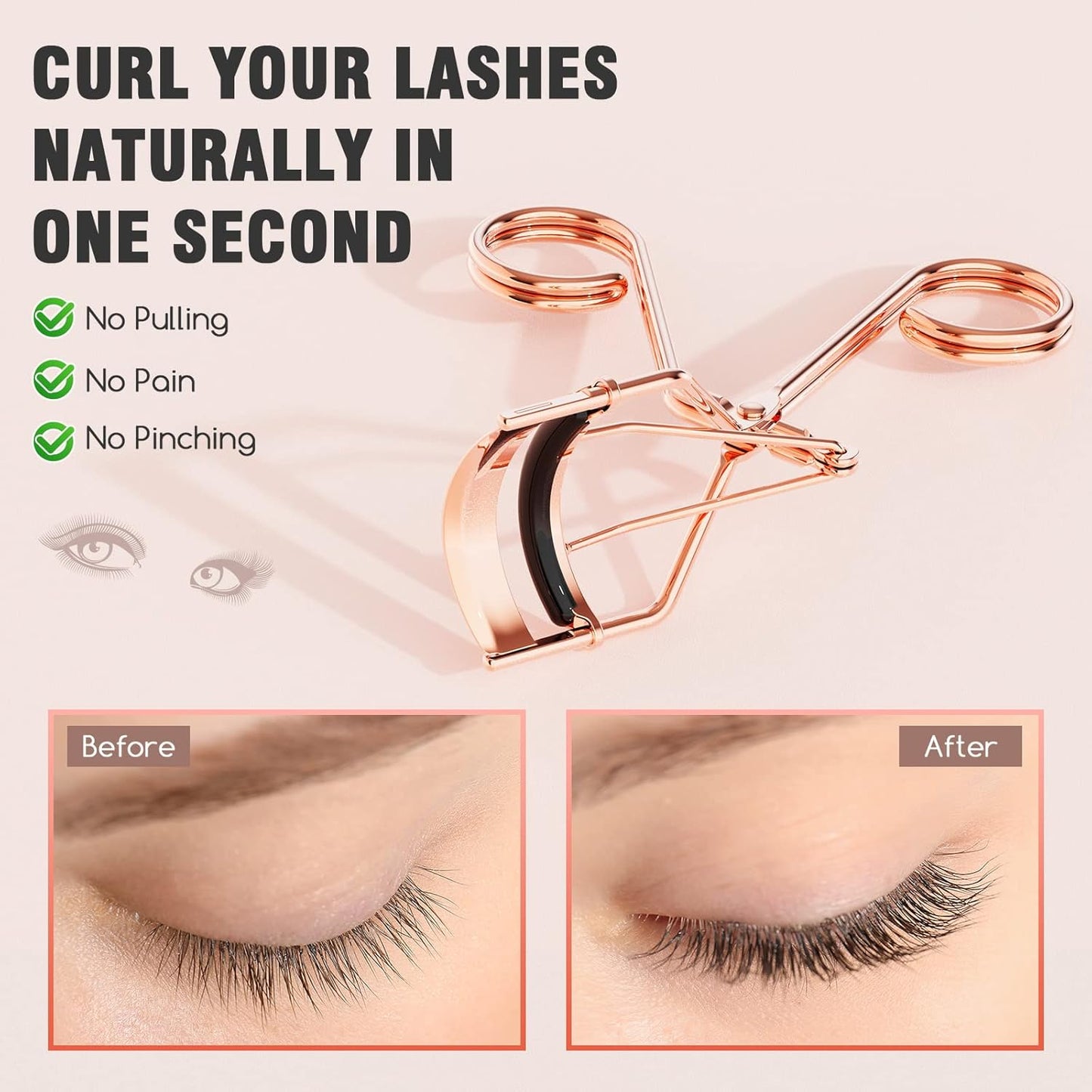 Eyelash Curler with Comb, Professional Volumizing Lash Lift Kit Lash Curler
