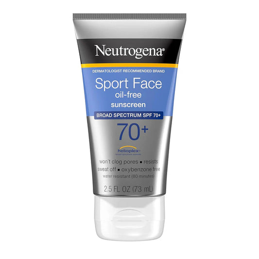 Neutrogena Sport Face Sunscreen, Broad Spectrum Sunblock SPF 70+, Water Resistant Sunscreen For Face