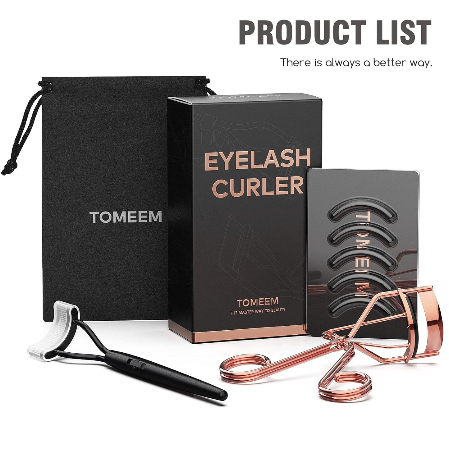 Eyelash Curler with Comb, Professional Volumizing Lash Lift Kit Lash Curler