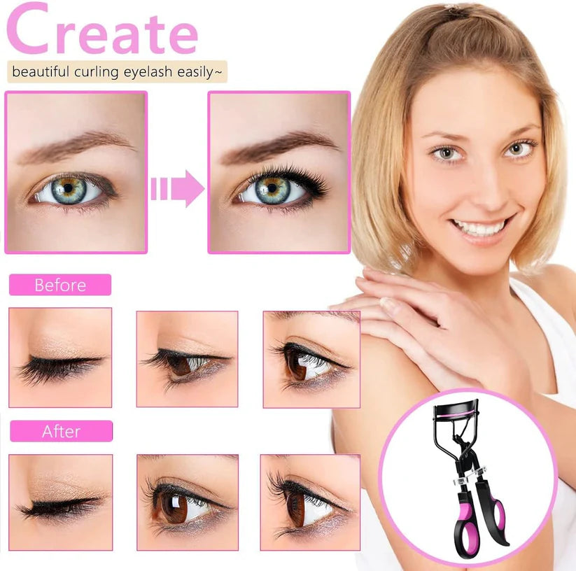 Eyelash Curlers Eyebrow Brush Kit for Women w Lash Curler