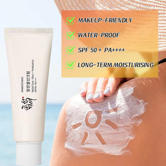 Relief Sun Organic sunscreen SPF50,+PA+Rice and Probiotics | Korean Skin Care Solution for All Skin Types